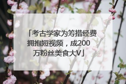 考古学家为筹措经费拥抱短视频，成200万粉丝美食大V