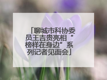 聊城市科协委员王吉贵亮相“榜样在身边”系列记者见面会
