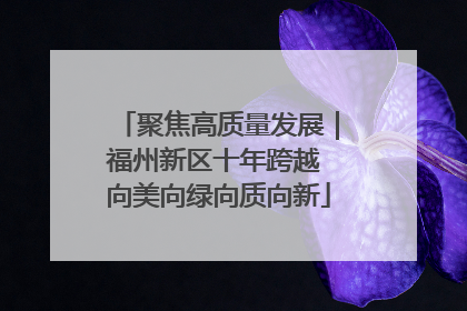 聚焦高质量发展｜福州新区十年跨越 向美向绿向质向新