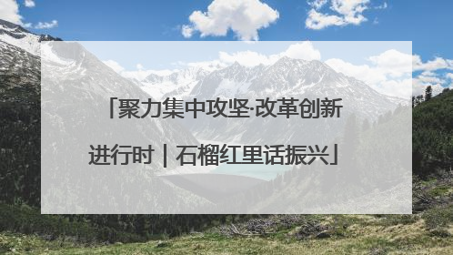 聚力集中攻坚·改革创新进行时｜石榴红里话振兴