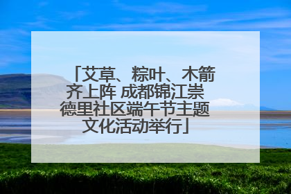 艾草、粽叶、木箭齐上阵 成都锦江崇德里社区端午节主题文化活动举行
