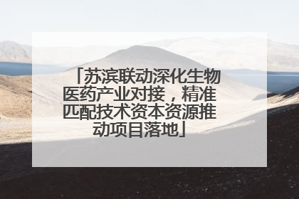 苏滨联动深化生物医药产业对接，精准匹配技术资本资源推动项目落地