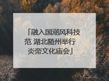 融入国潮风科技范 湖北随州举行炎帝文化庙会