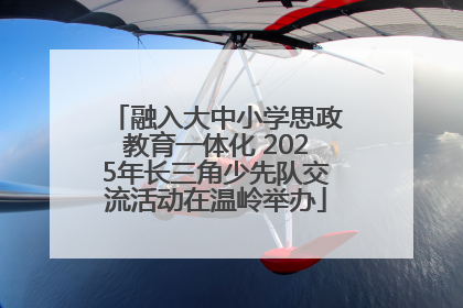 融入大中小学思政教育一体化 2025年长三角少先队交流活动在温岭举办