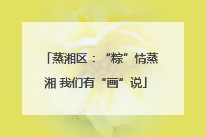 蒸湘区：“粽”情蒸湘 我们有“画”说