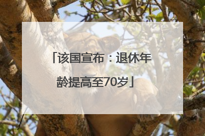 该国宣布：退休年龄提高至70岁