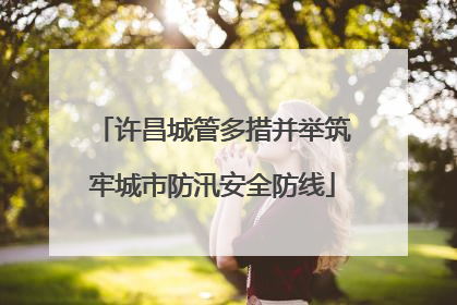 许昌城管多措并举筑牢城市防汛安全防线