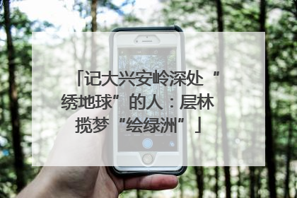 记大兴安岭深处“绣地球”的人：层林揽梦“绘绿洲”