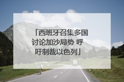西班牙召集多国讨论加沙局势 呼吁制裁以色列