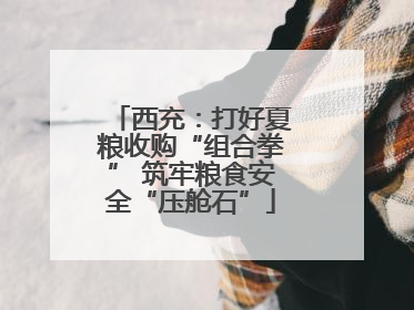 西充：打好夏粮收购“组合拳” 筑牢粮食安全“压舱石”