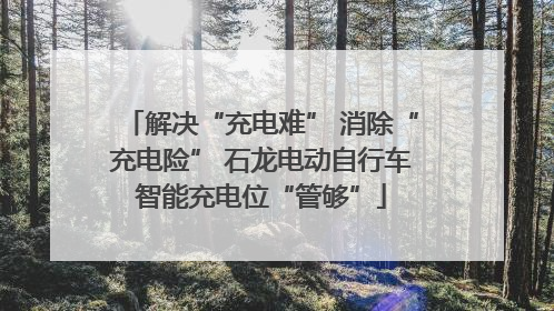 解决“充电难” 消除“充电险” 石龙电动自行车智能充电位“管够”