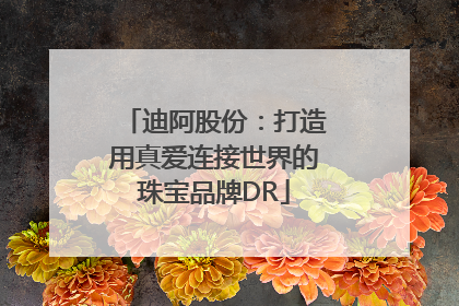 迪阿股份：打造用真爱连接世界的珠宝品牌DR