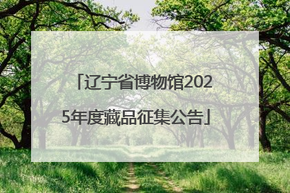 辽宁省博物馆2025年度藏品征集公告