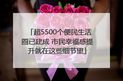 超5500个便民生活圈已建成 市民幸福感提升就在这些细节里