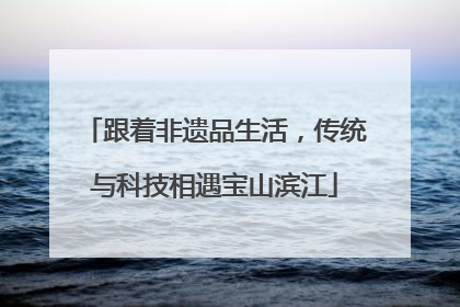 跟着非遗品生活，传统与科技相遇宝山滨江