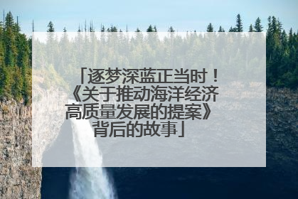 逐梦深蓝正当时！《关于推动海洋经济高质量发展的提案》背后的故事