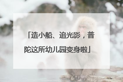 造小船、追光影，普陀这所幼儿园变身啦