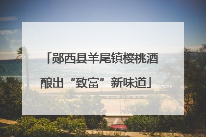郧西县羊尾镇樱桃酒酿出“致富”新味道