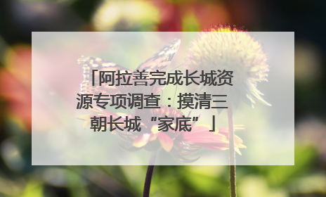阿拉善完成长城资源专项调查：摸清三朝长城“家底”