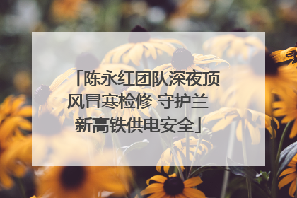 陈永红团队深夜顶风冒寒检修 守护兰新高铁供电安全