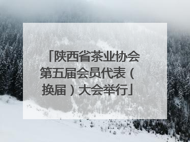 陕西省茶业协会第五届会员代表（换届）大会举行