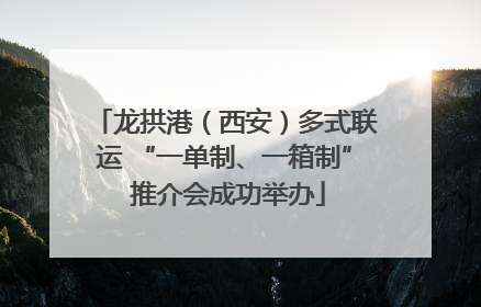 龙拱港（西安）多式联运 “一单制、一箱制” 推介会成功举办