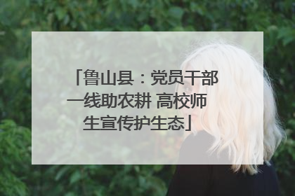 鲁山县：党员干部一线助农耕 高校师生宣传护生态