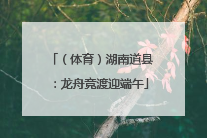 （体育）湖南道县：龙舟竞渡迎端午