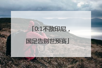 0:1不敌印尼，国足告别世预赛