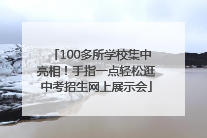 100多所学校集中亮相！手指一点轻松逛中考招生网上展示会