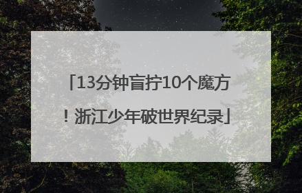 13分钟盲拧10个魔方！浙江少年破世界纪录