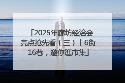 2025年廊坊经洽会亮点抢先看（三）丨6街16巷，邀你逛市集