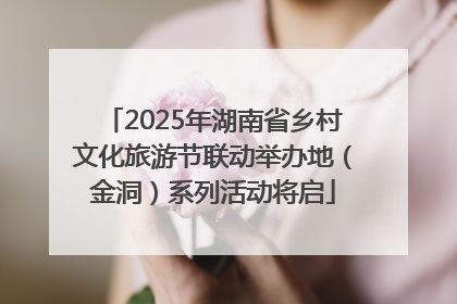 2025年湖南省乡村文化旅游节联动举办地（金洞）系列活动将启