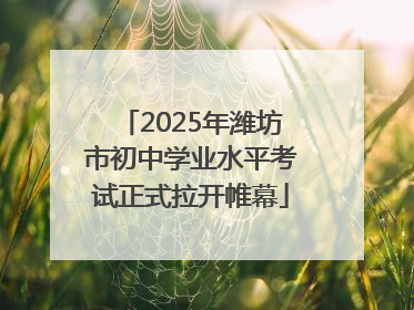 2025年潍坊市初中学业水平考试正式拉开帷幕
