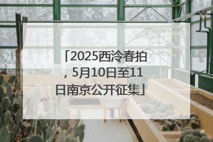 2025西泠春拍，5月10日至11日南京公开征集