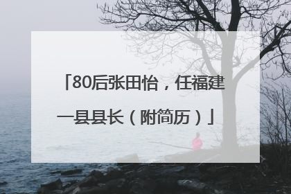 80后张田怡，任福建一县县长（附简历）