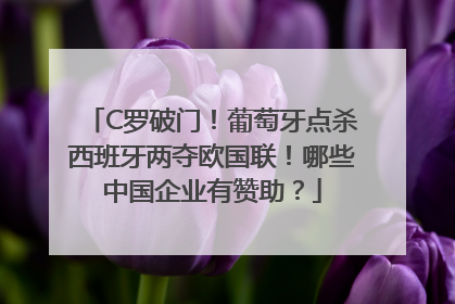 C罗破门！葡萄牙点杀西班牙两夺欧国联！哪些中国企业有赞助？