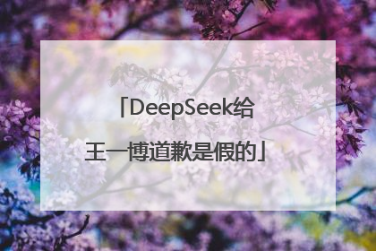 DeepSeek给王一博道歉是假的